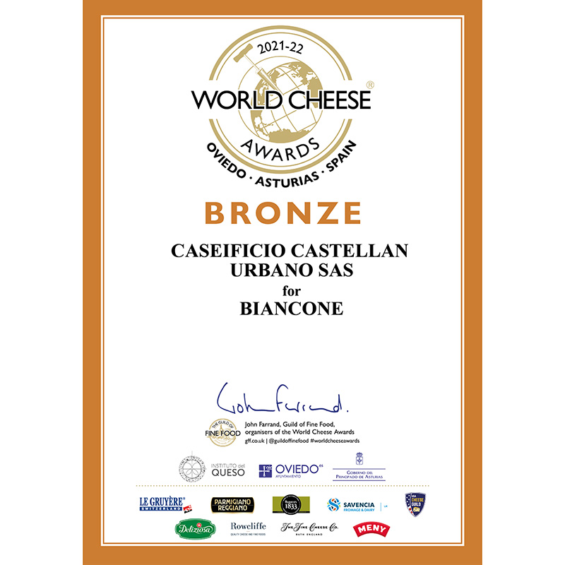 World Cheese Awards Caseificio Castellan Biancone