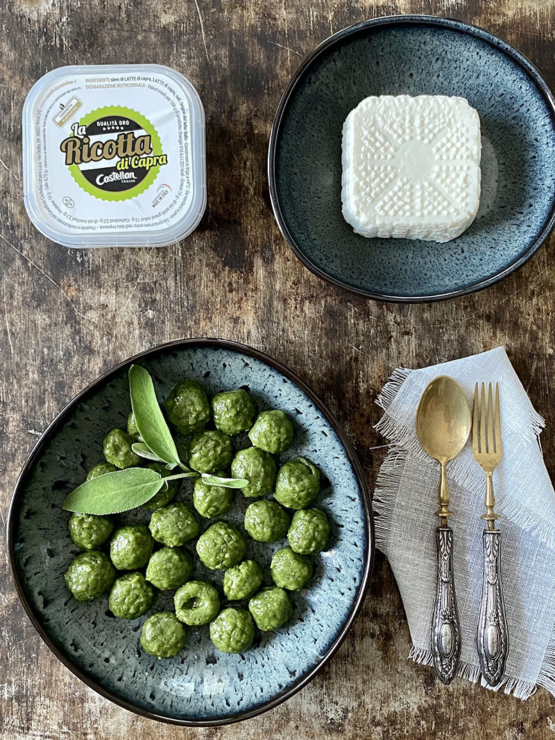 Gnocchi di ricotta Castellan e spinaci