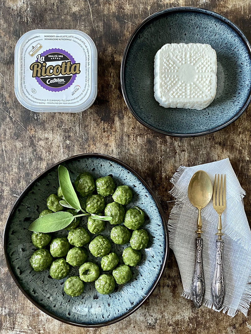 Gnocchi di ricotta Castellan e spinaci